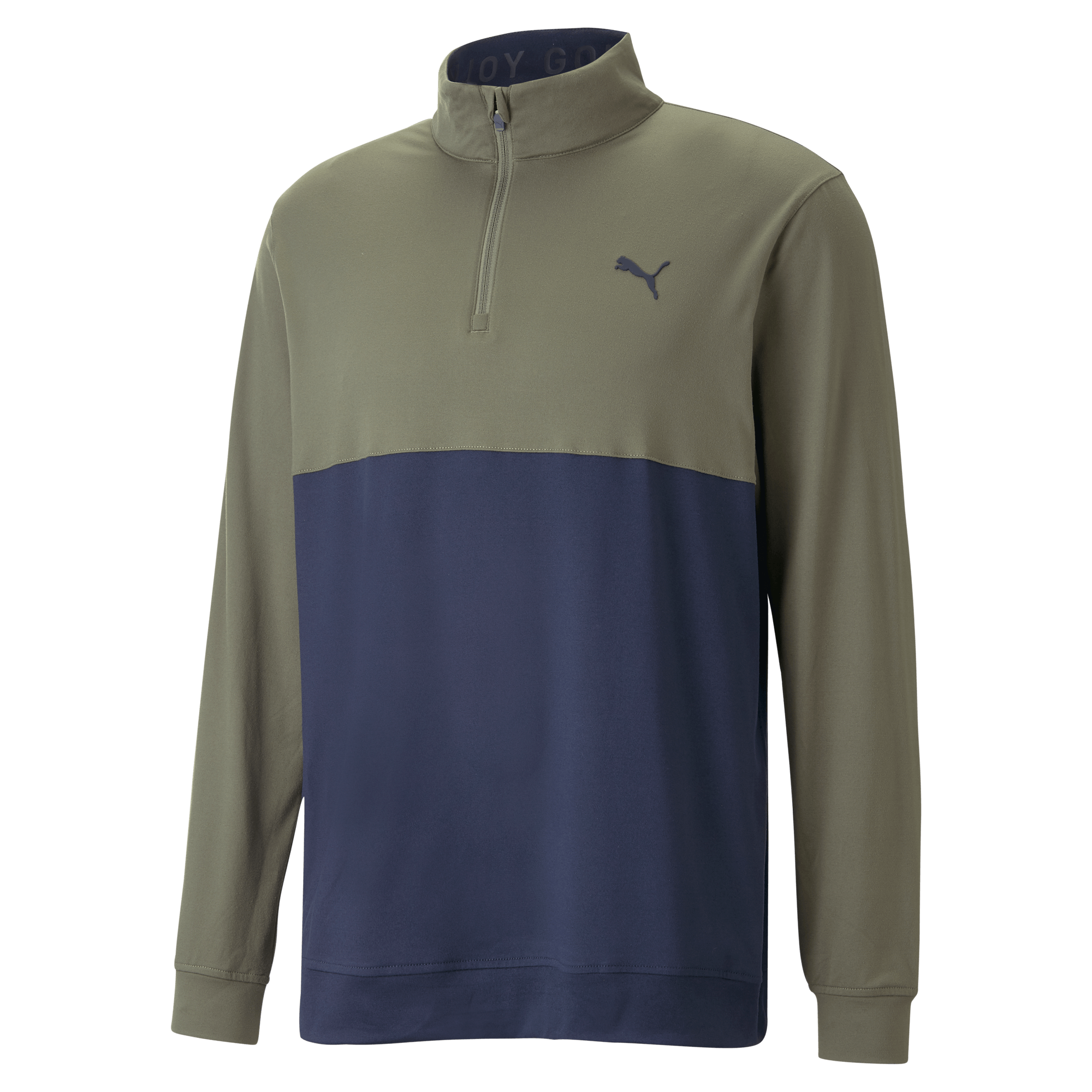PUMA Gamer Colorblock Zip Neck Golf Sweater