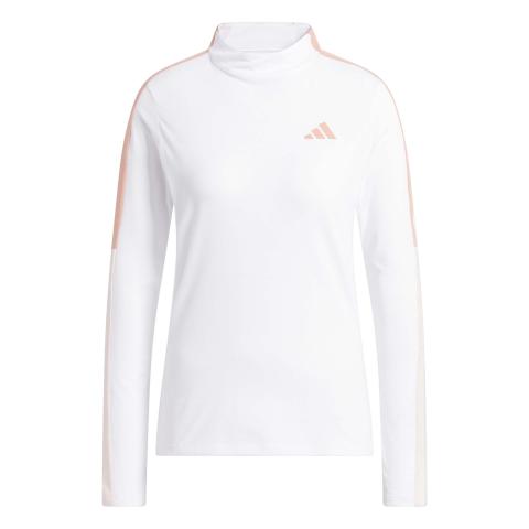 adidas Ladies Made With Nature LS Mock Neck Polo White