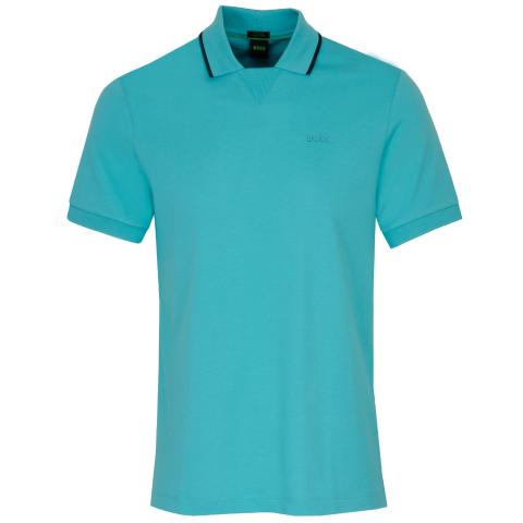 BOSS Palle Golf Polo Shirt Open Green