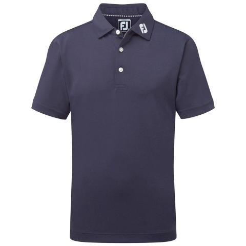 FootJoy Stretch Pique Solid Junior Golf Polo Shirt Navy 92746