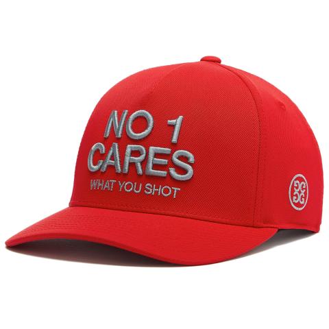 G/FORE No1 Cares What You Shot Snapback Baseball Cap Poppy