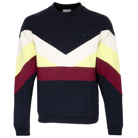 Lacoste Double Sided Colourblock Sweater Navy Blue/White/Flashy Yellow/Bordeaux