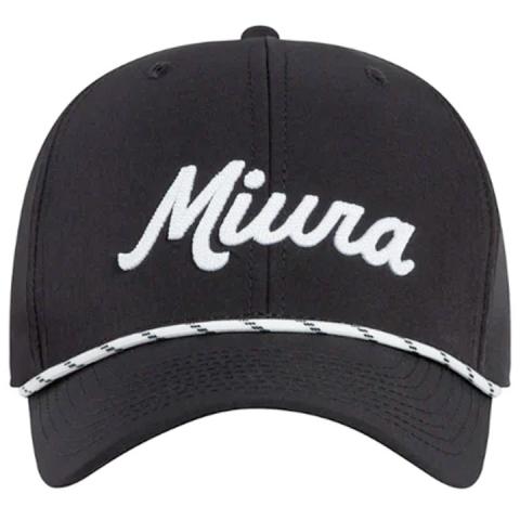 Miura Modern Script Rope Baseball Cap Black