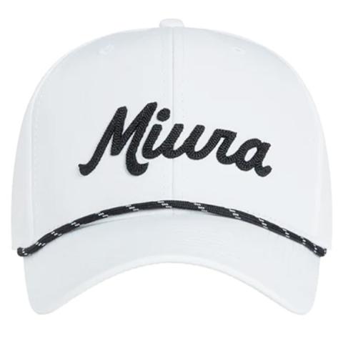 Miura Modern Script Rope Baseball Cap White