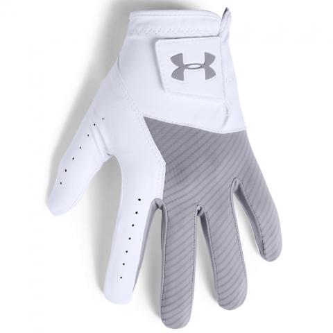 Under Armour Medal Golf Glove Right or Left Handed Golfer / White/Steel Grey