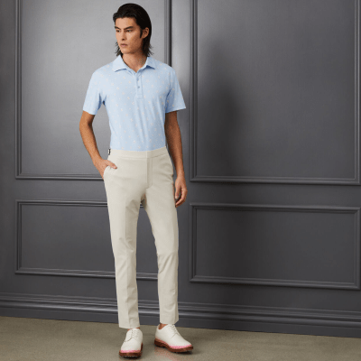 G/FORE RGB Tech Jersey Golf Polo Shirt Sky