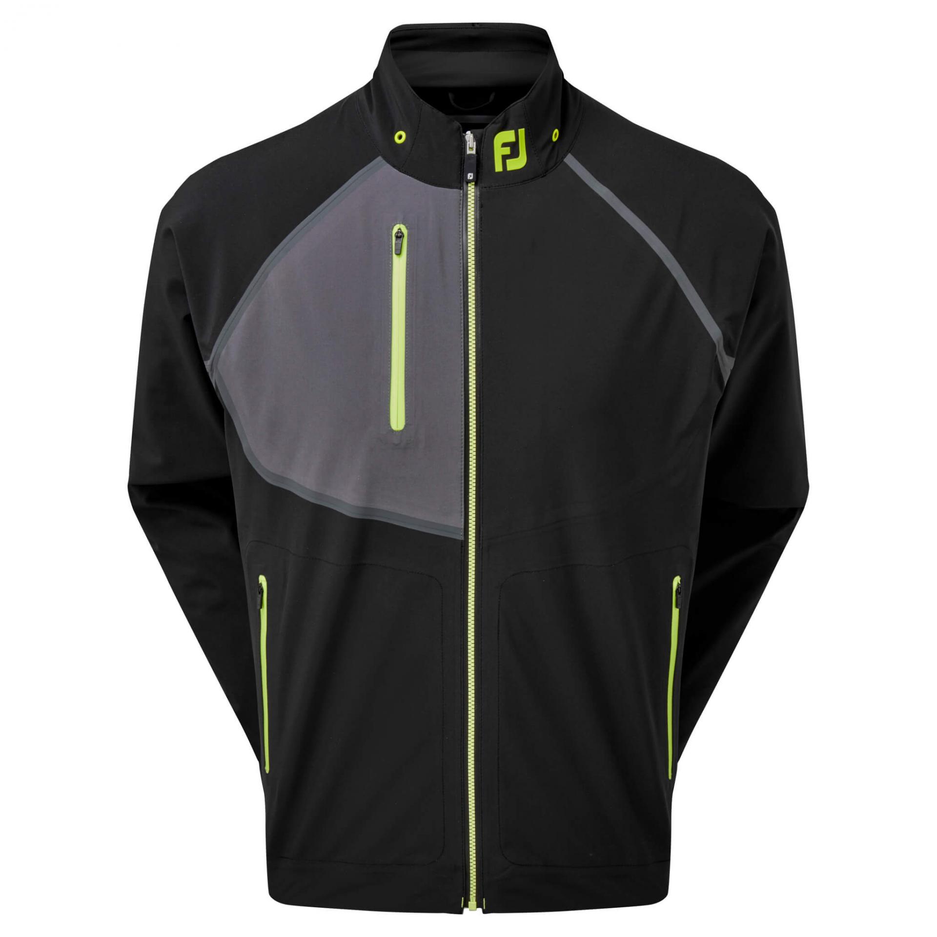 FootJoy HydroTour Waterproof Golf Jacket Black/Charcoal/Lime