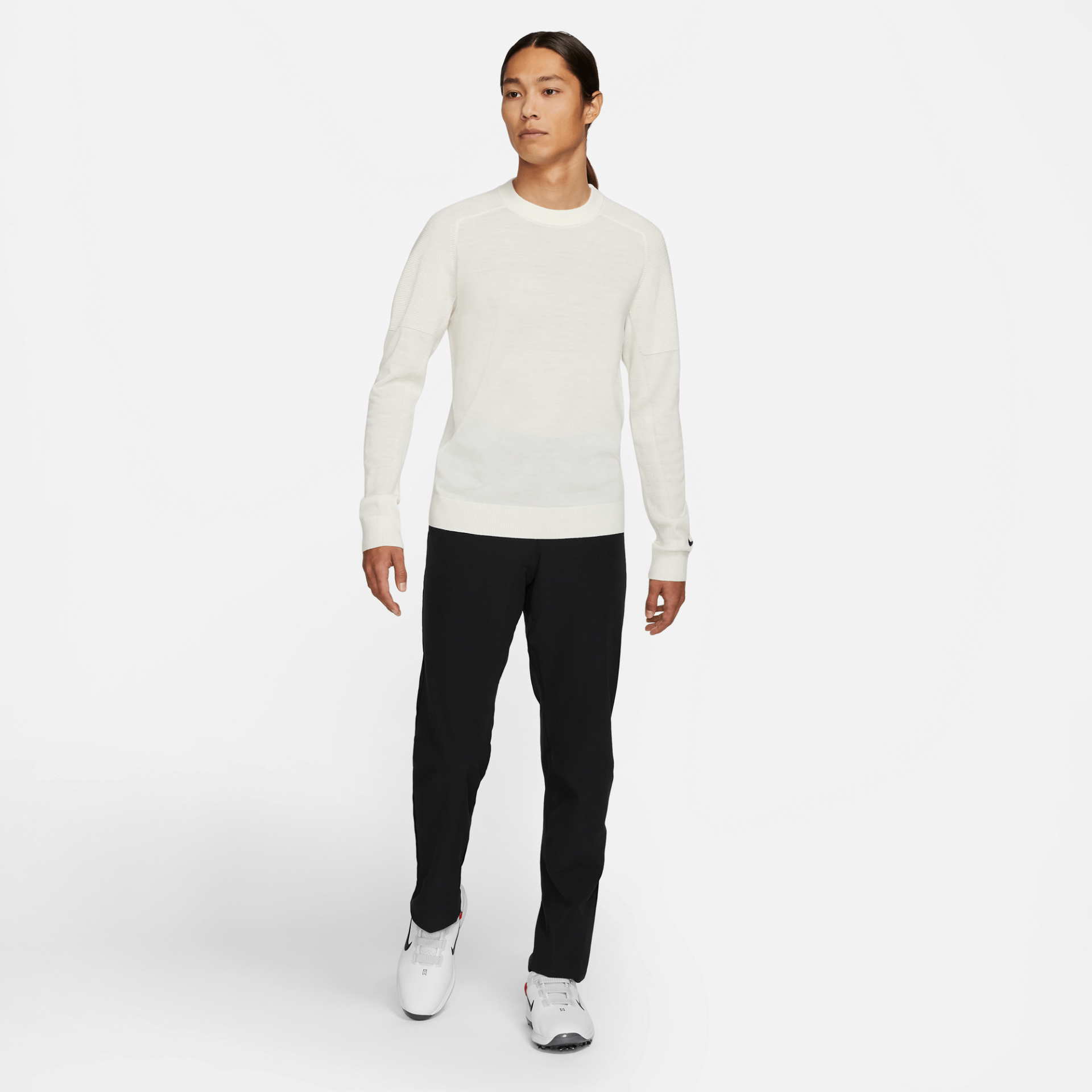 Nike Nike Tiger Woods Knit Crew Neck Golf Sweater Summit White/Black