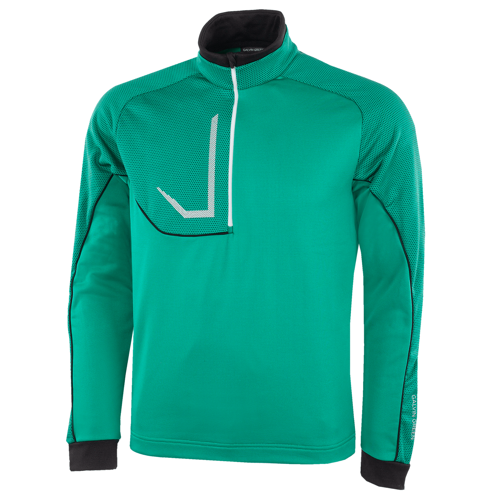Galvin Green Daxton Insula Half Zip Sweater Green/Black/White ...