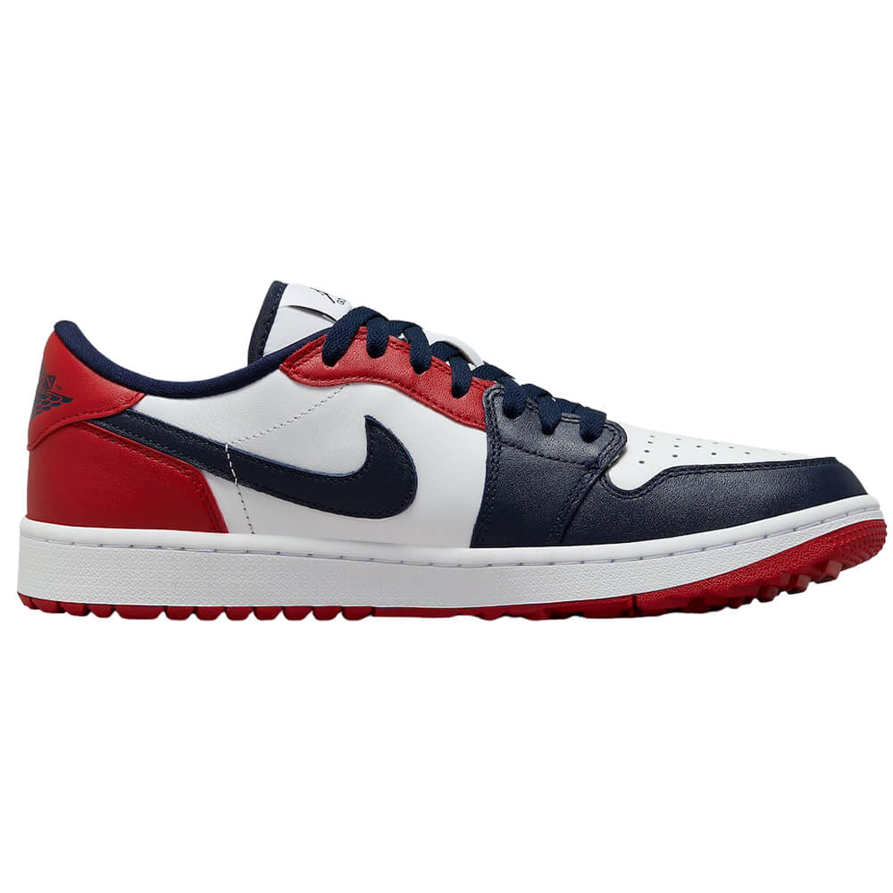 Nike Air Jordan 1 Low Golf Shoes – White/Obsidian/Varsity Red