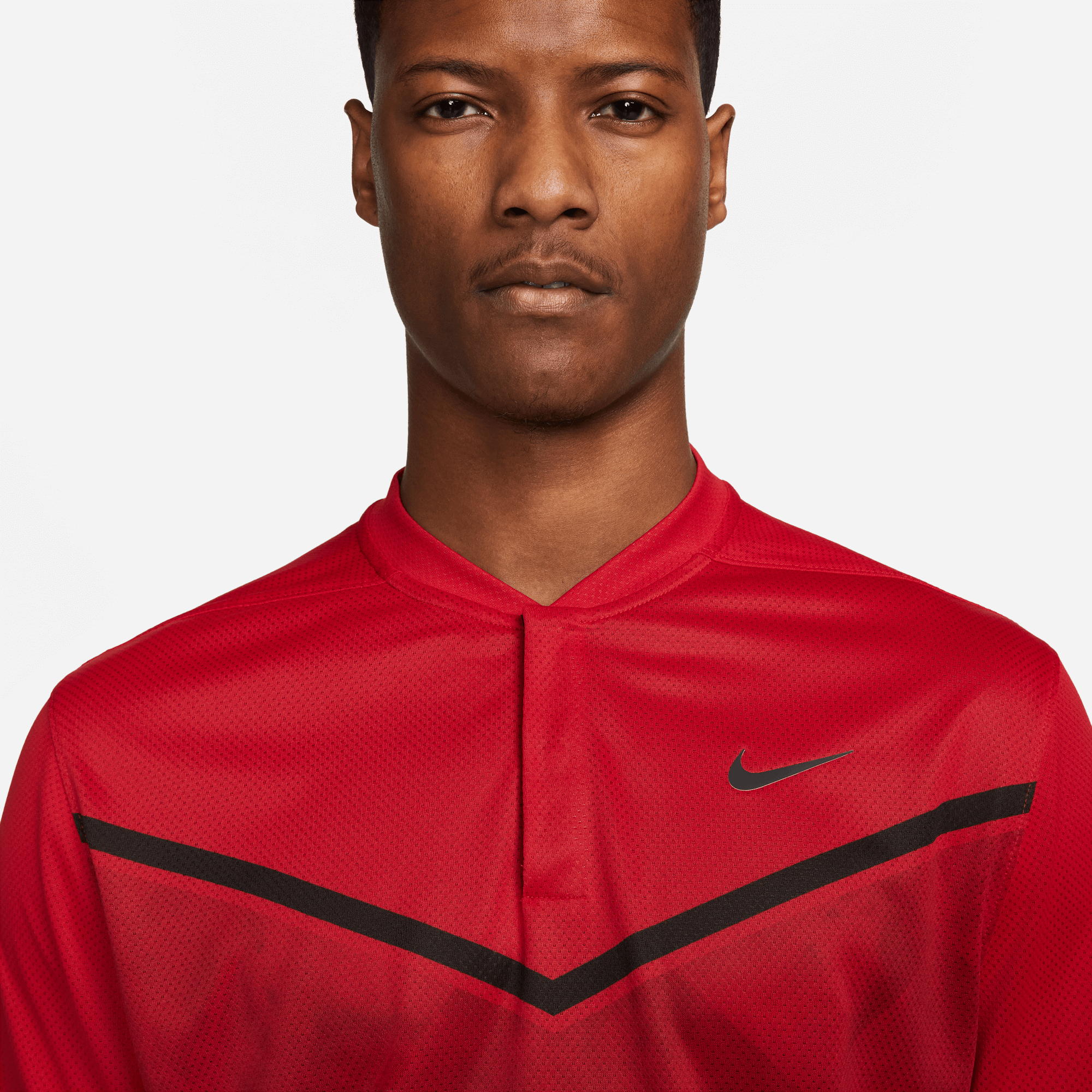 Nike Dri-FIT ADV Tiger Woods Printed Golf Polo Shirt Gym Red/Black ...