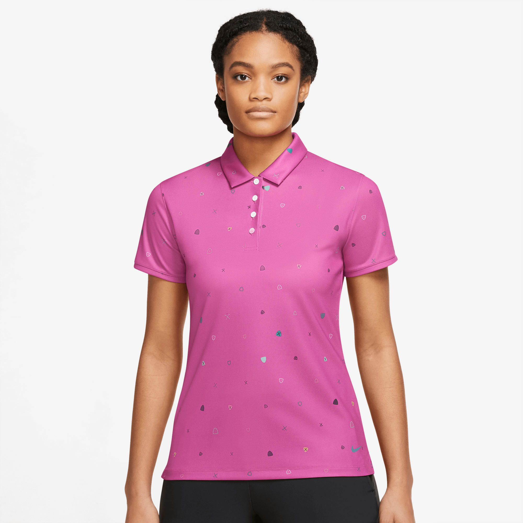 Nike Dri-FIT Victory Ladies Golf Polo Shirt Active Pink/WASHED Teal ...