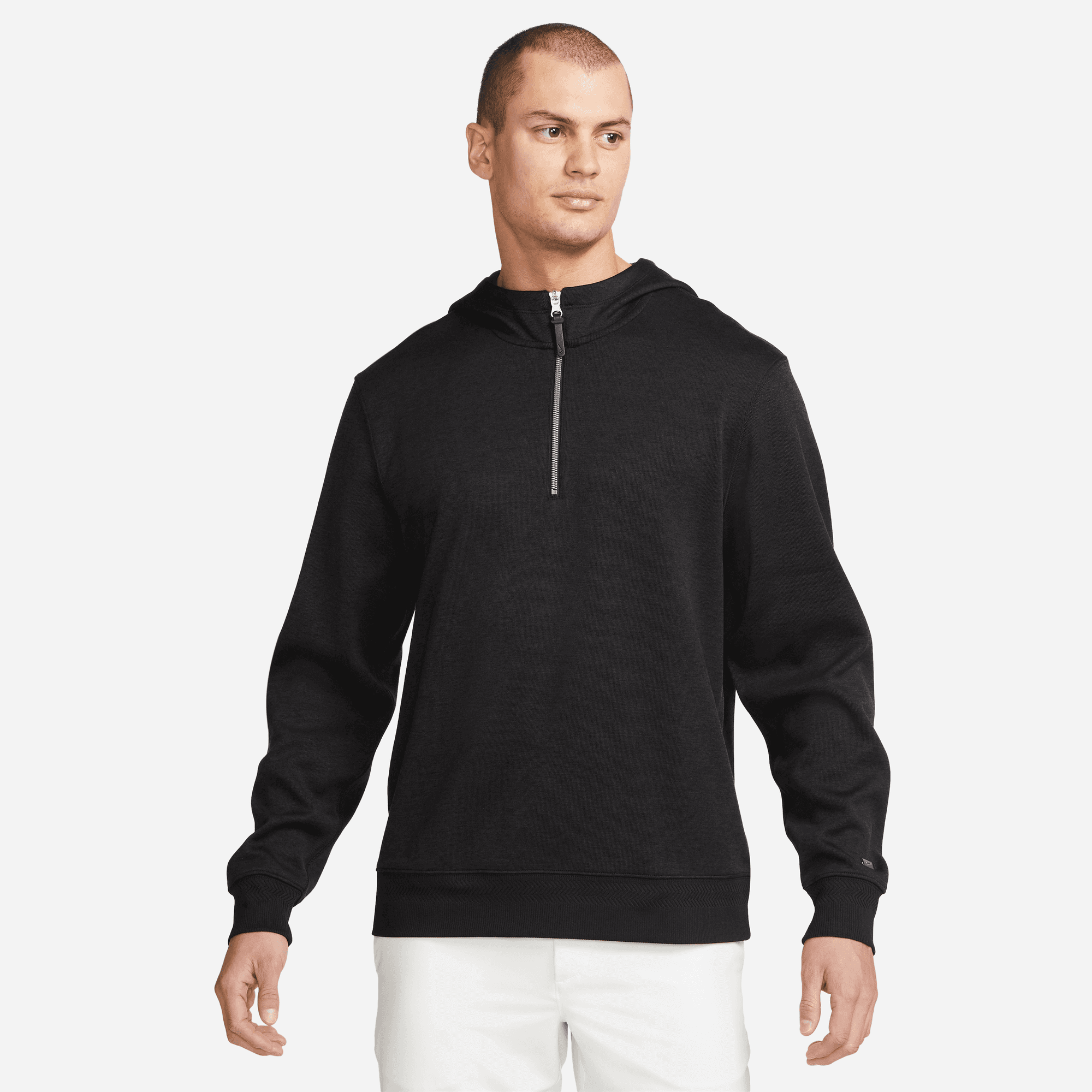 Nike Dri-FIT Golf Hoodie Zip Neck Sweater Black/Brushed Silver/Black ...
