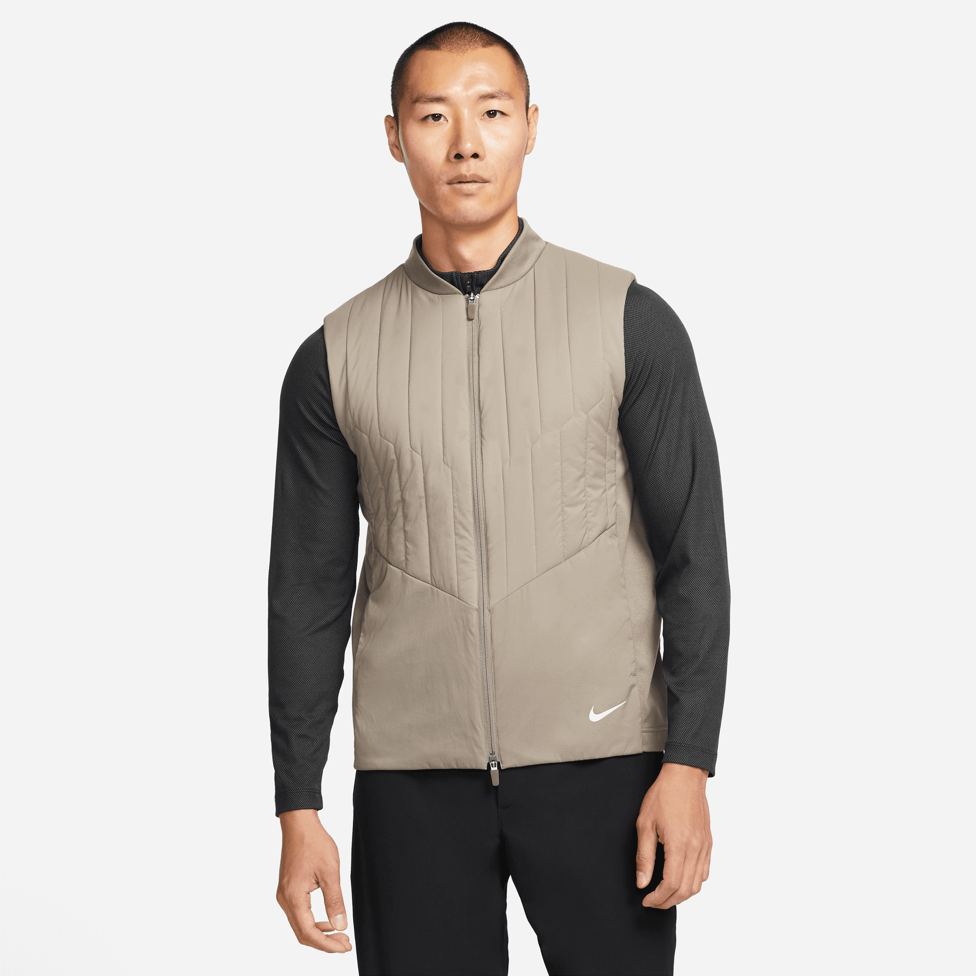 Nike Therma-Fit ADV Repel Full Zip Golf Vest Olive Grey/Photon Dust ...