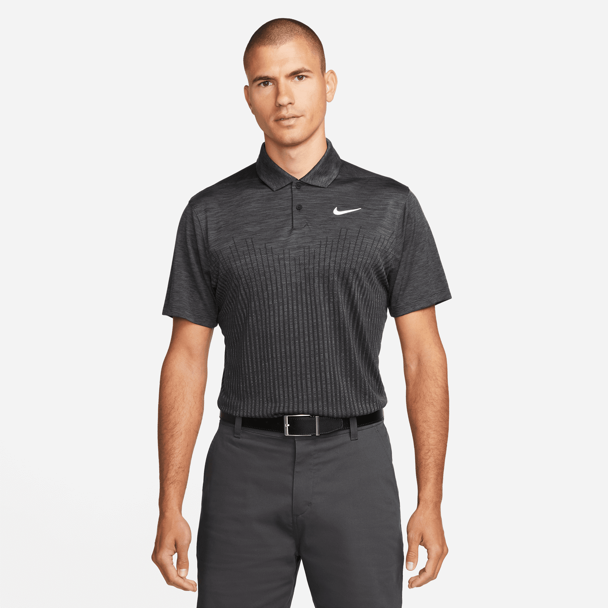 Nike Dri-FIT ADV Vapor Engineered Golf Polo Shirt Black/Iron Grey/White ...