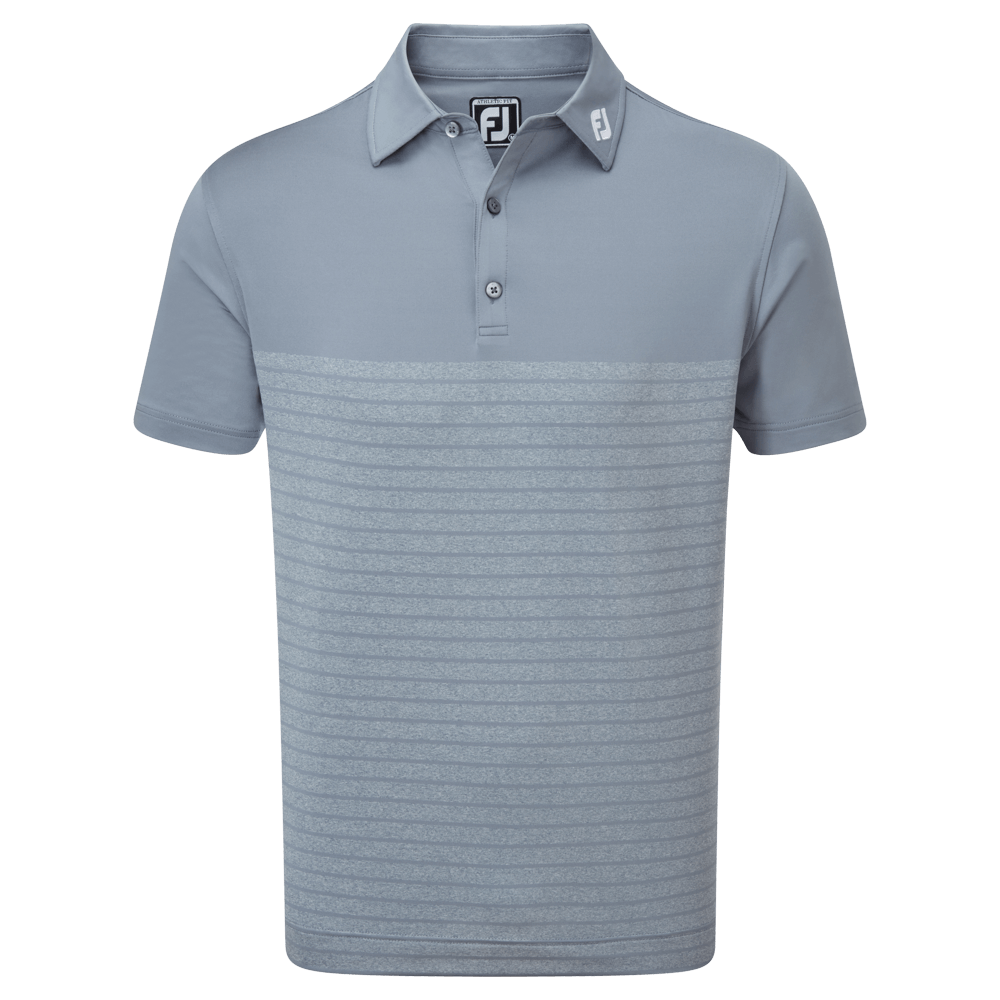 FootJoy Engineered Heather Striped Lisle Golf Polo Shirt