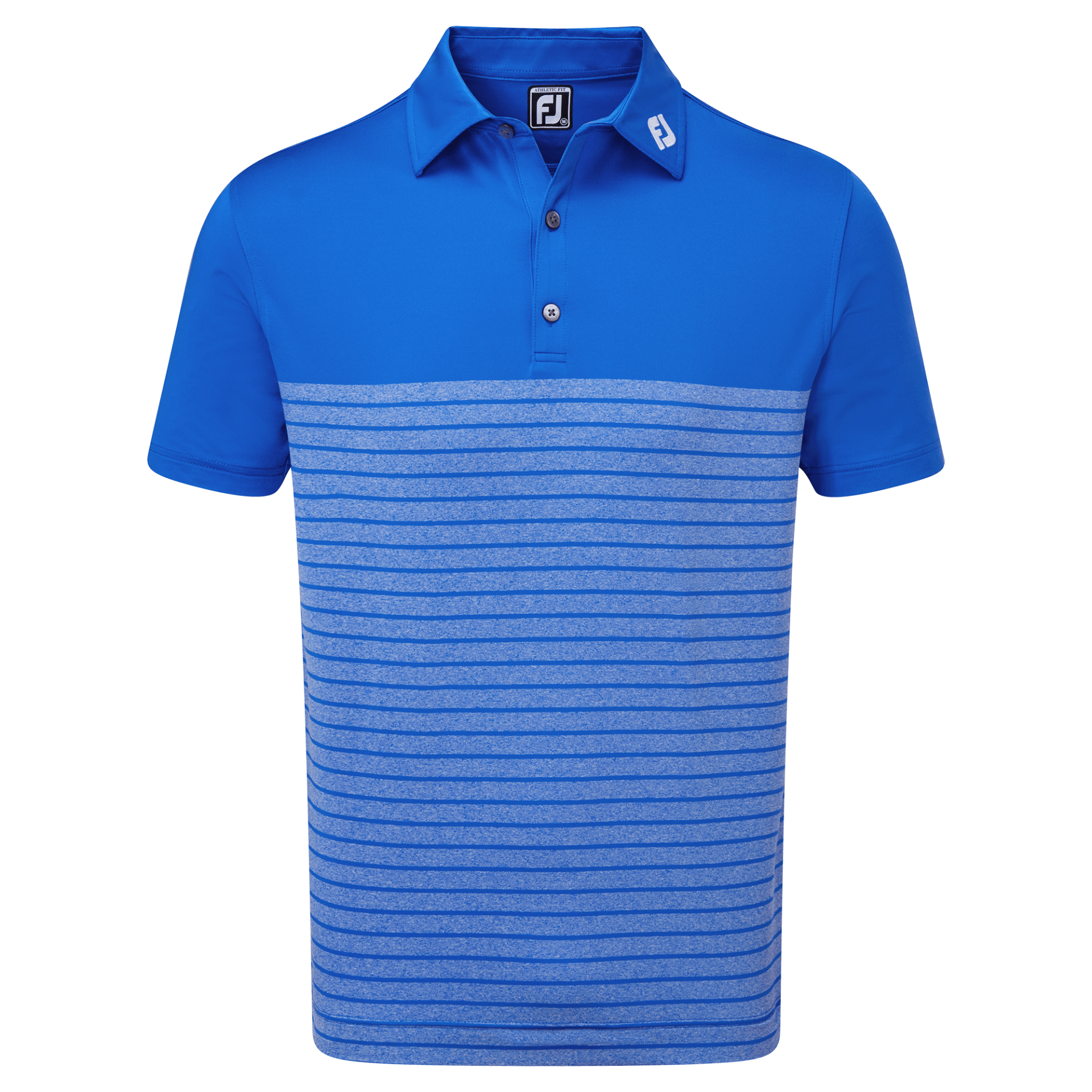 FootJoy Engineered Heather Striped Lisle Golf Polo Shirt