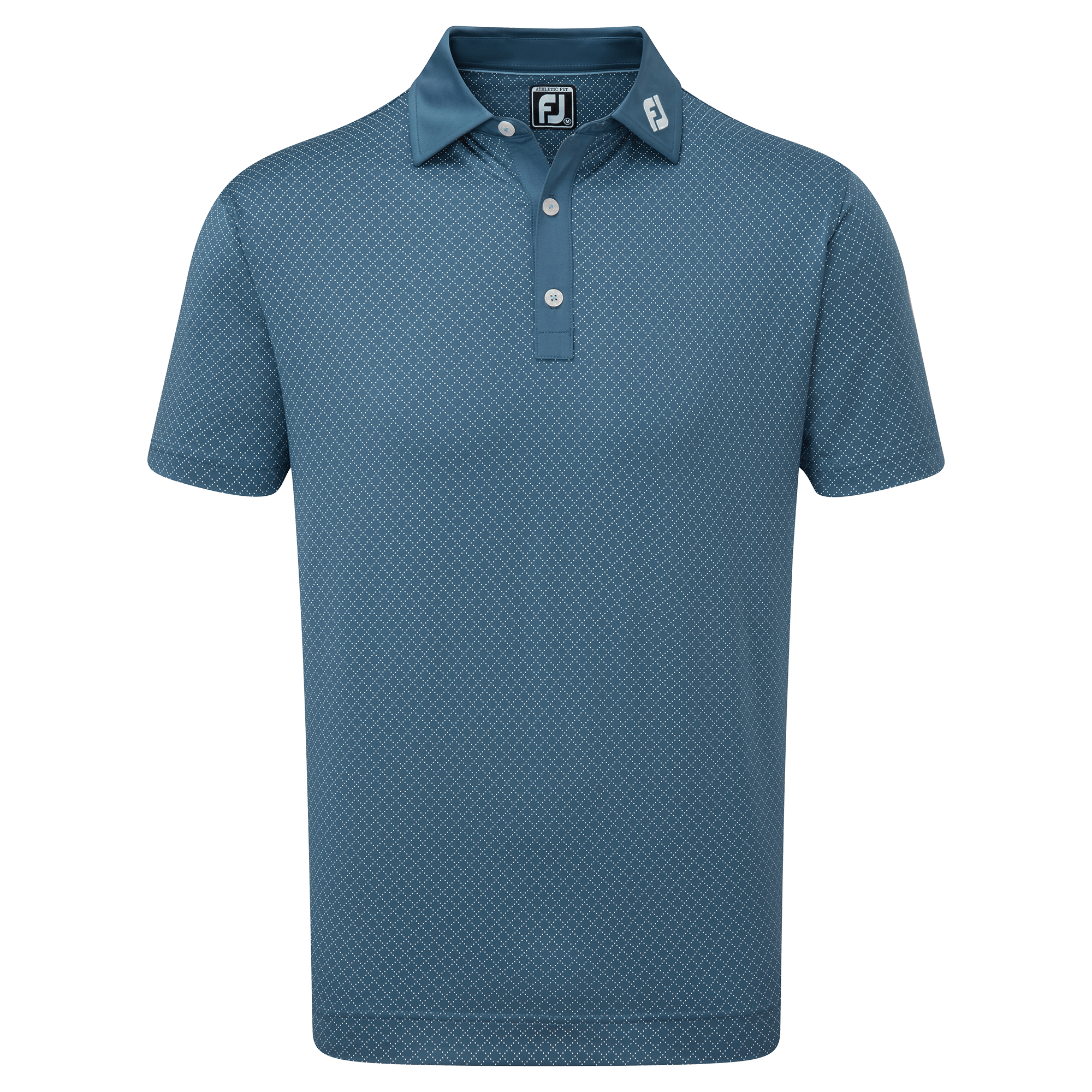 FootJoy Diamond Dot Line Print Lisle Golf Polo Shirt – GBGolf