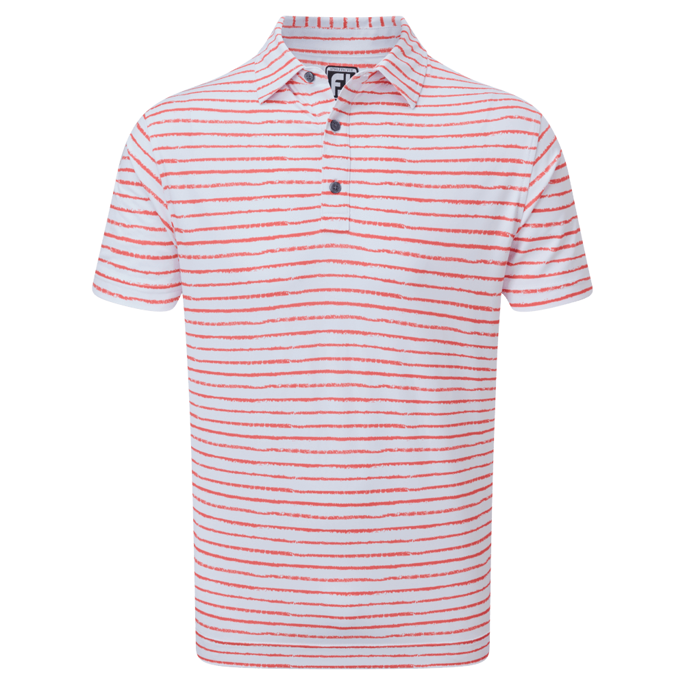FootJoy Chalk Line Print Pique Golf Polo Shirt