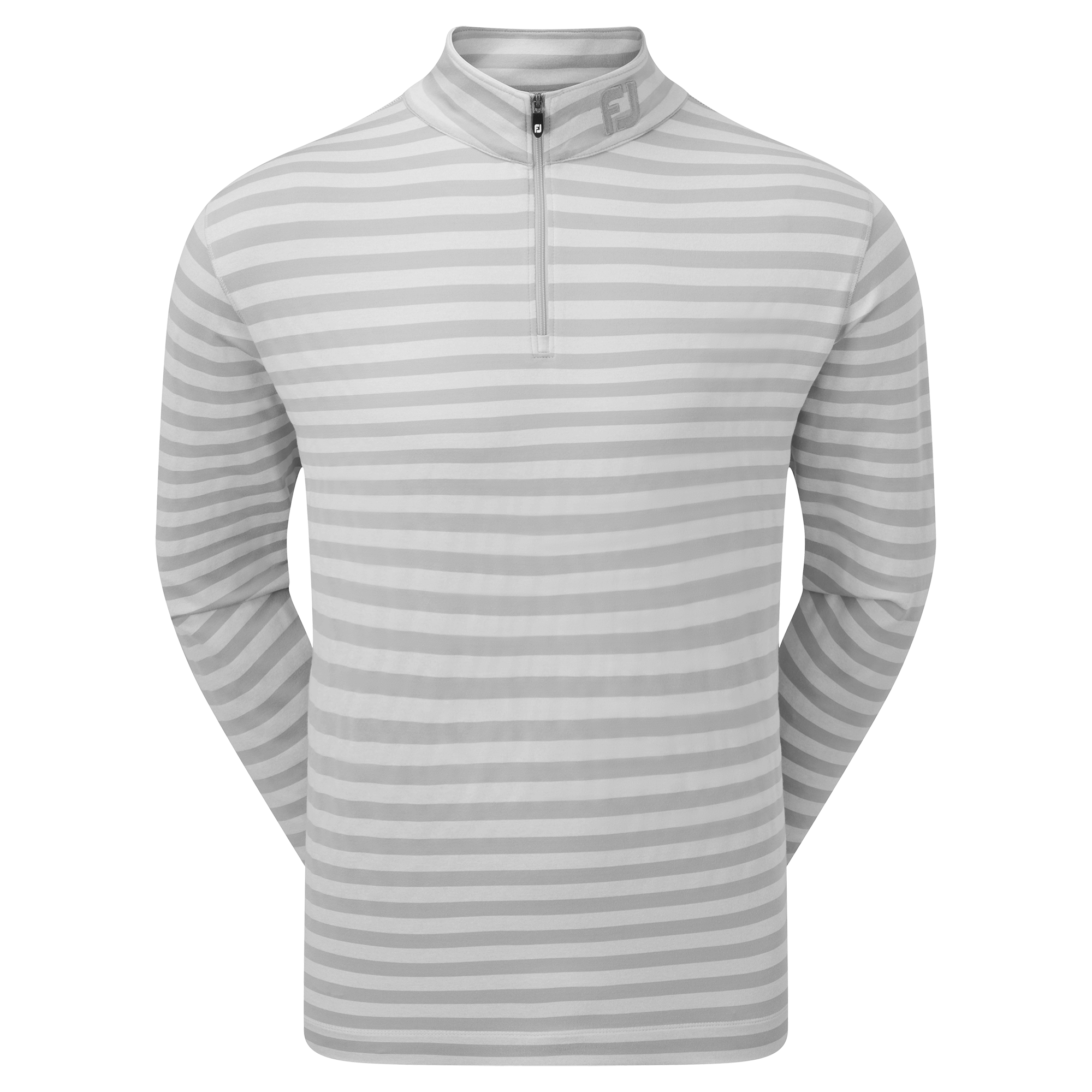 FootJoy Peached Jersey Tonal Stripe Chill-Out Zip Neck Sweater Grey ...