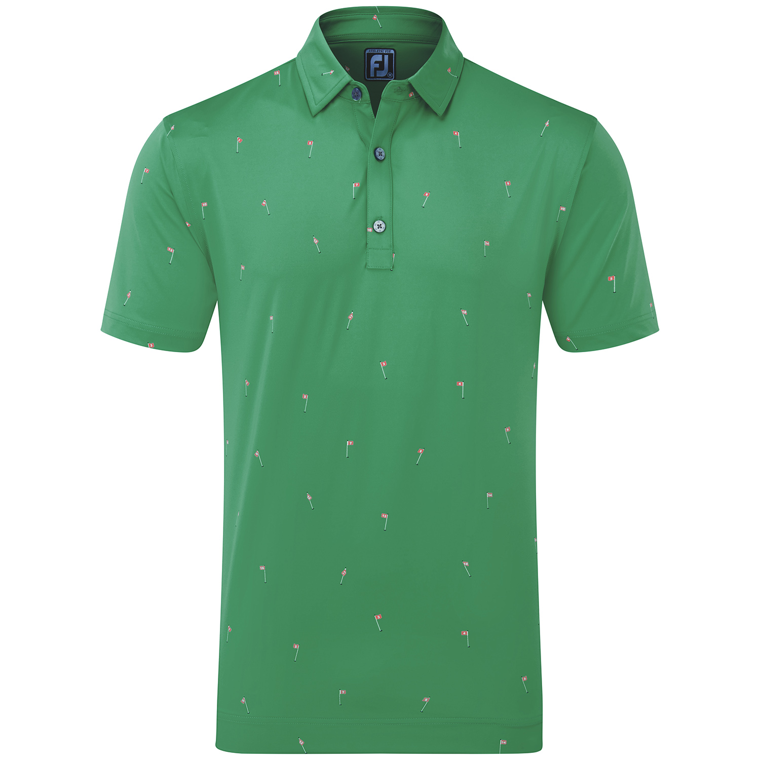 FootJoy 18 Holes Print Golf Polo Shirt