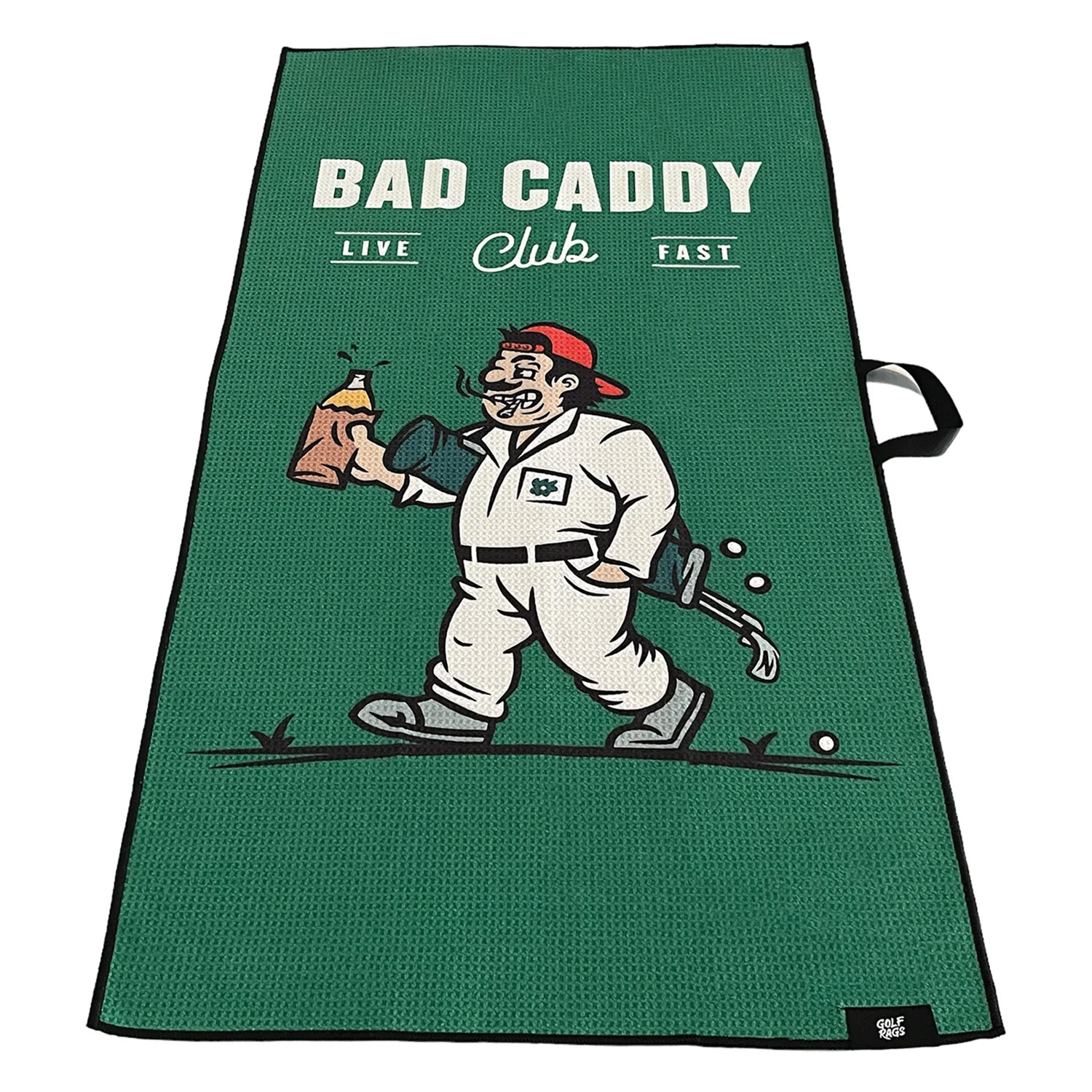Golf Rags Bad Caddy Waffle Golf Towel