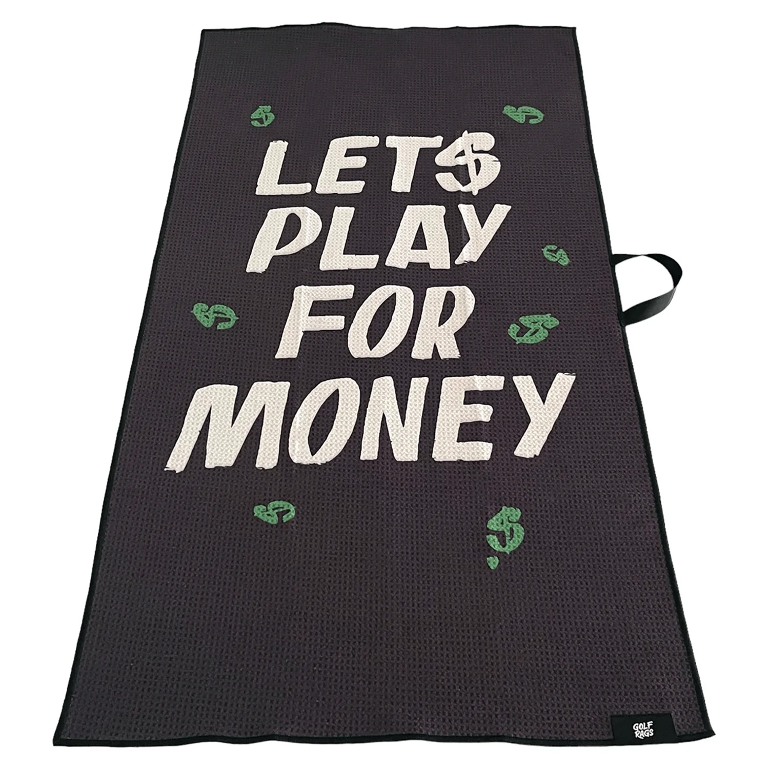 Golf Rags Lets Play for Money Waffle Golf Towel
