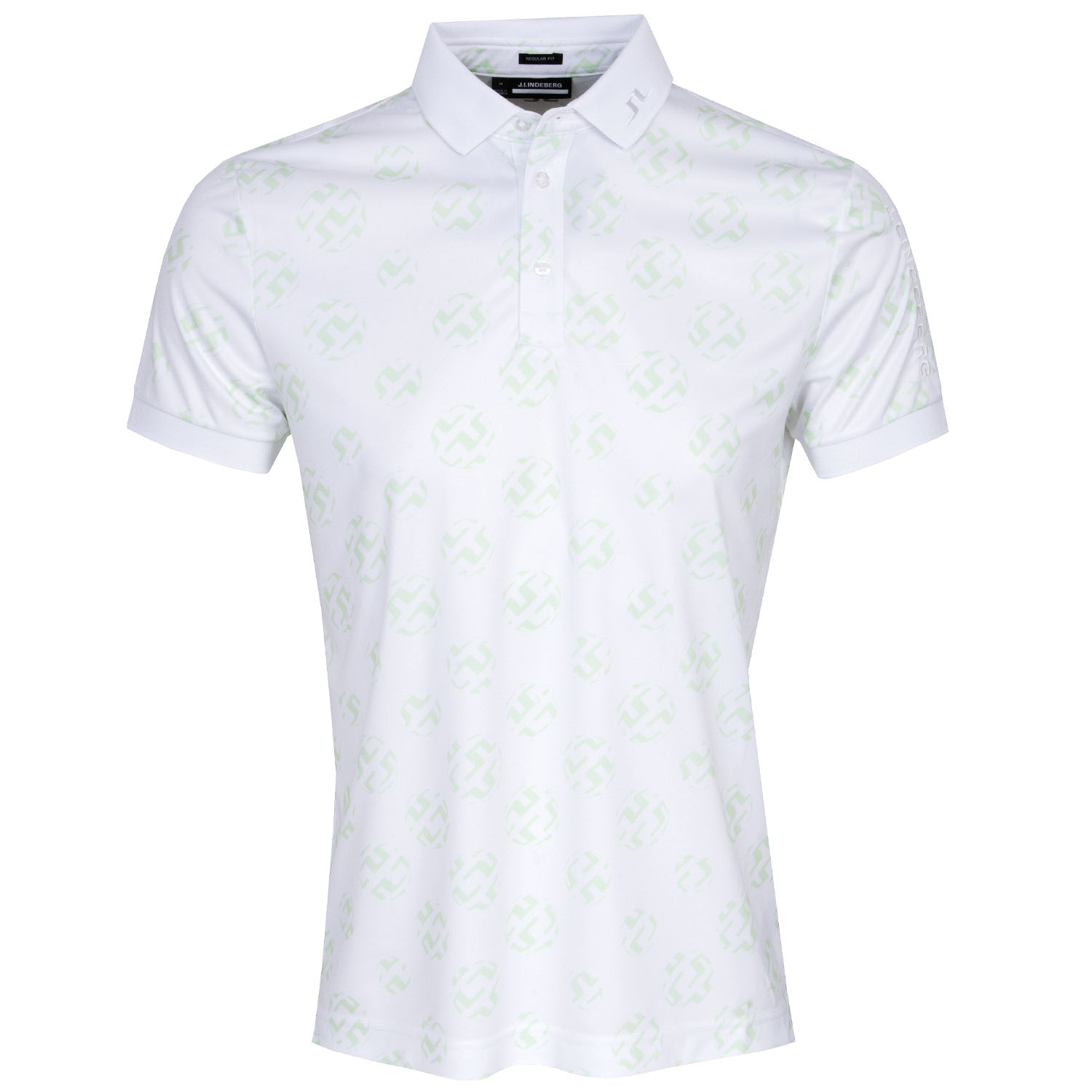 J Lindeberg Tour Tech Print Polo Shirt White Sphere Dot | Scottsdale Golf
