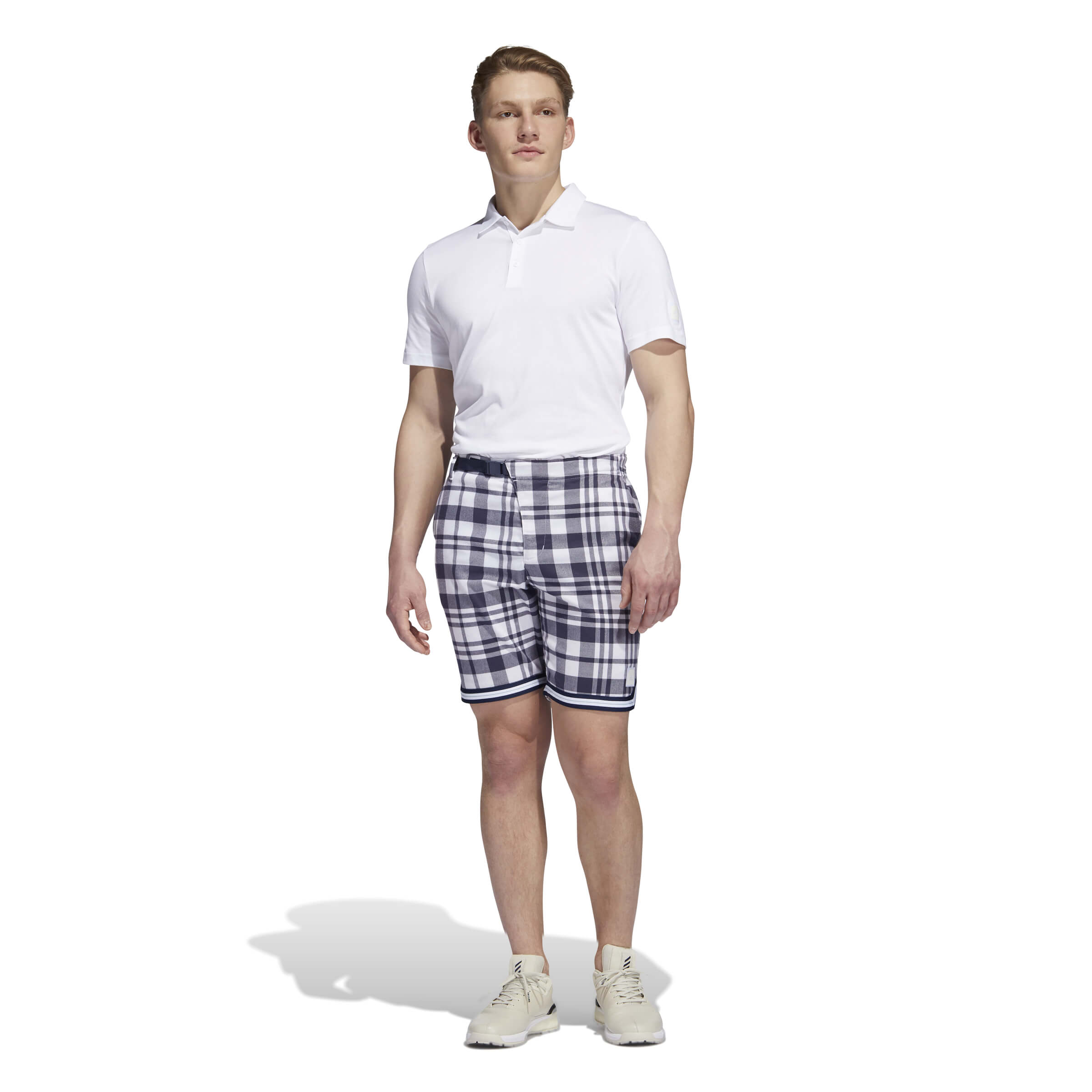 adidas adiCross Plaid Golf Shorts White | Scottsdale Golf