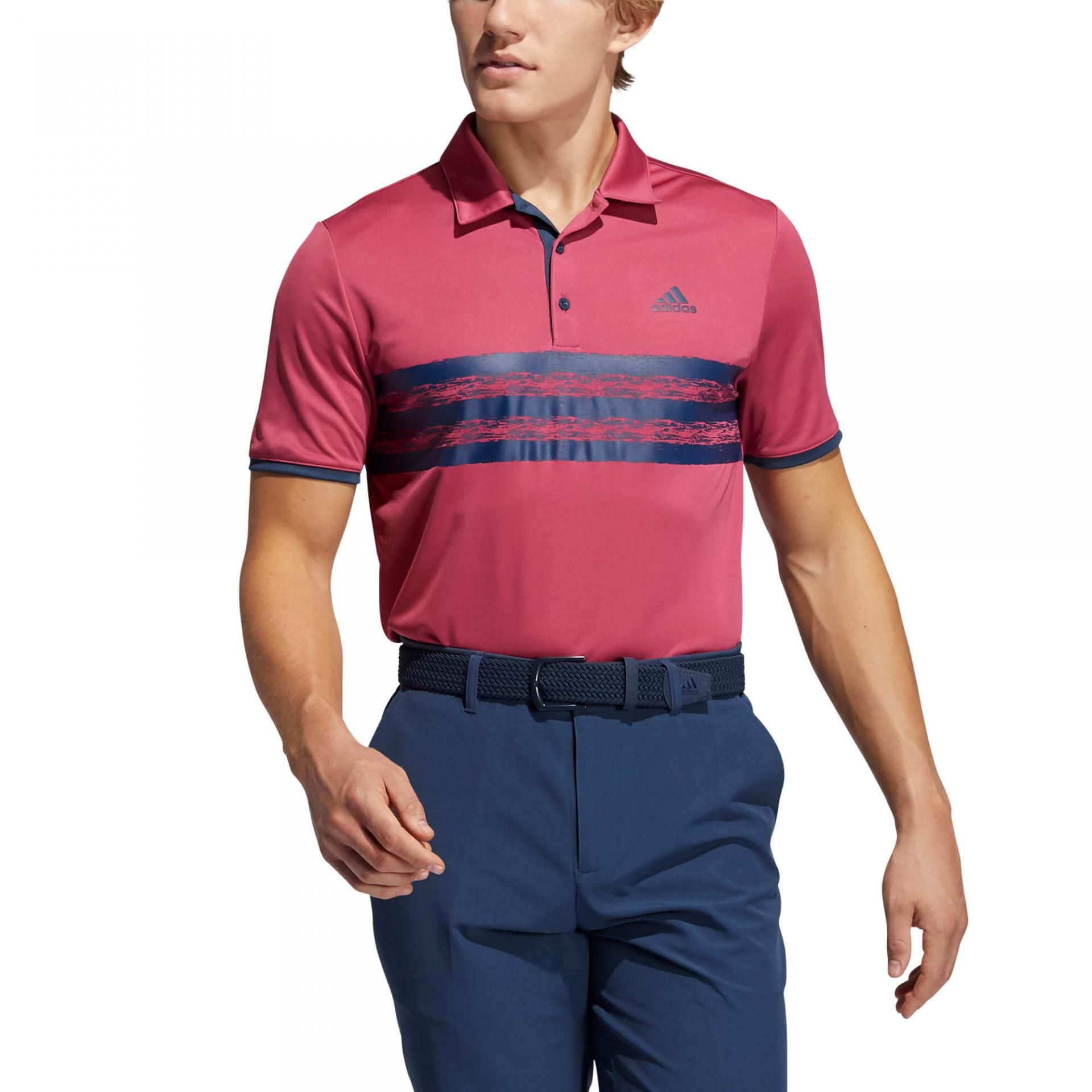 adidas Core Golf Polo Shirt Wild Pink/Crew Navy | Scottsdale Golf