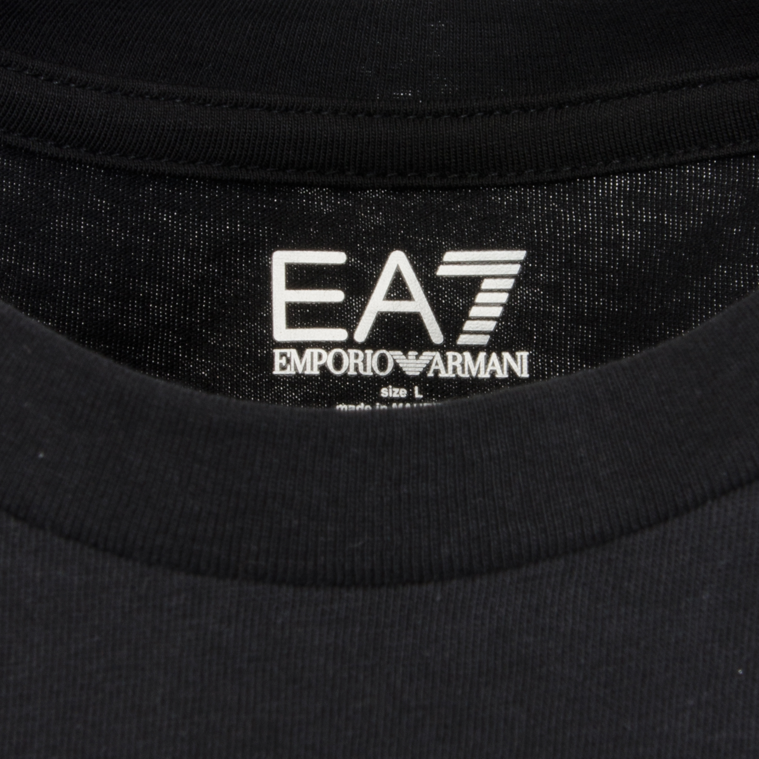 Armani EA7 Classic Logo Tee Black | Scottsdale Golf