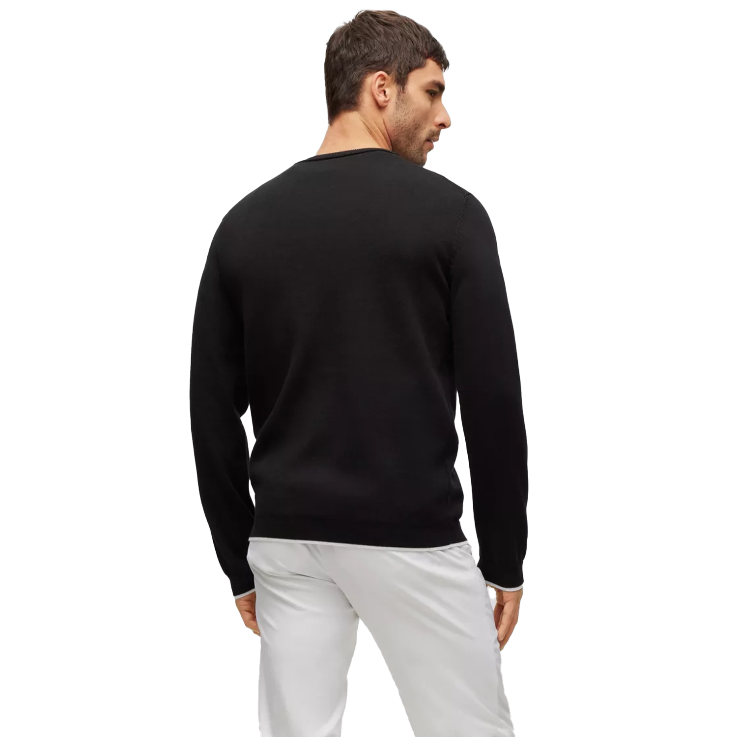 BOSS Rallo Crew Neck Sweater Black 001 | Scottsdale Golf