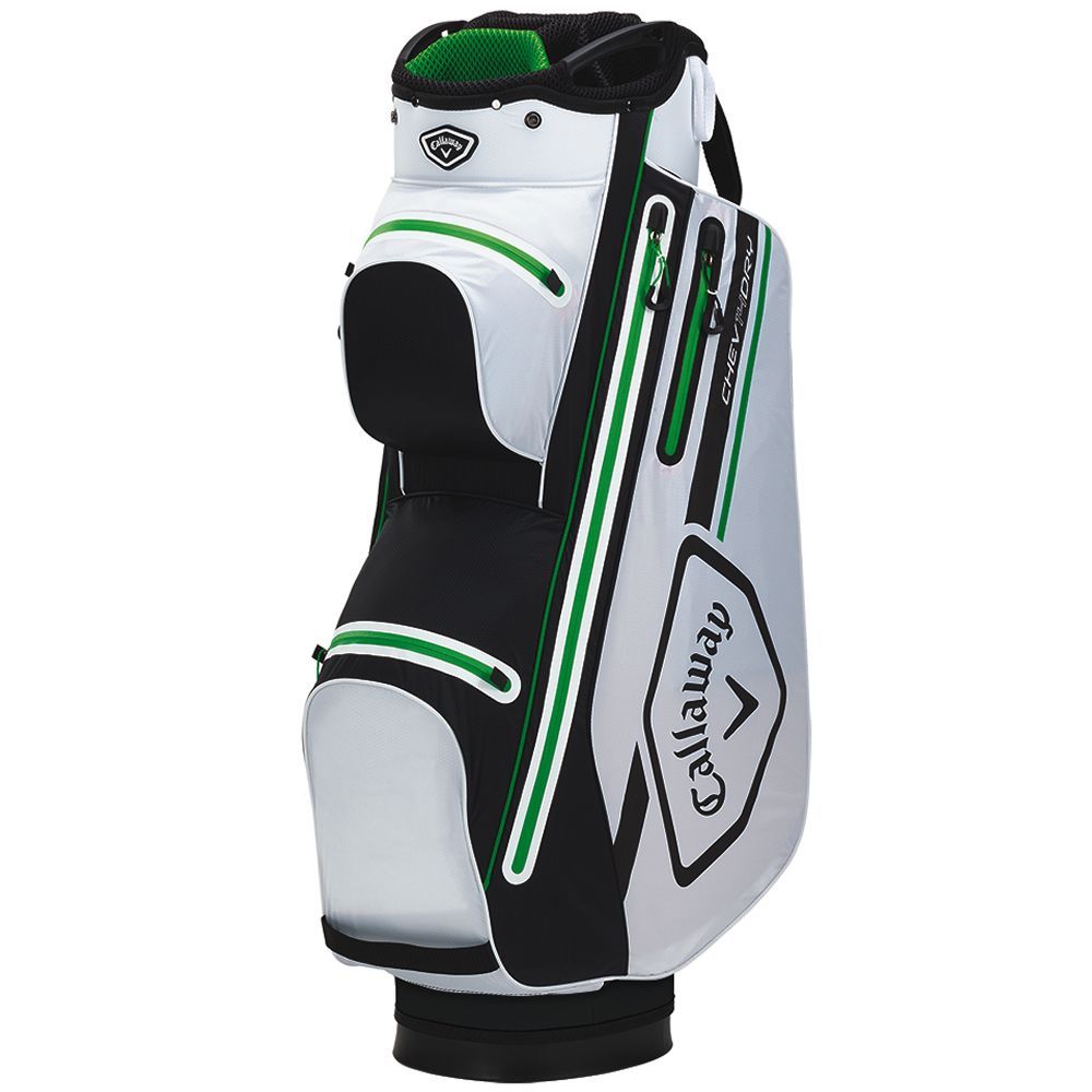 Callaway 2021 Chev Dry 14 Waterproof Golf Cart Bag Epic White/Black/Green Scottsdale Golf