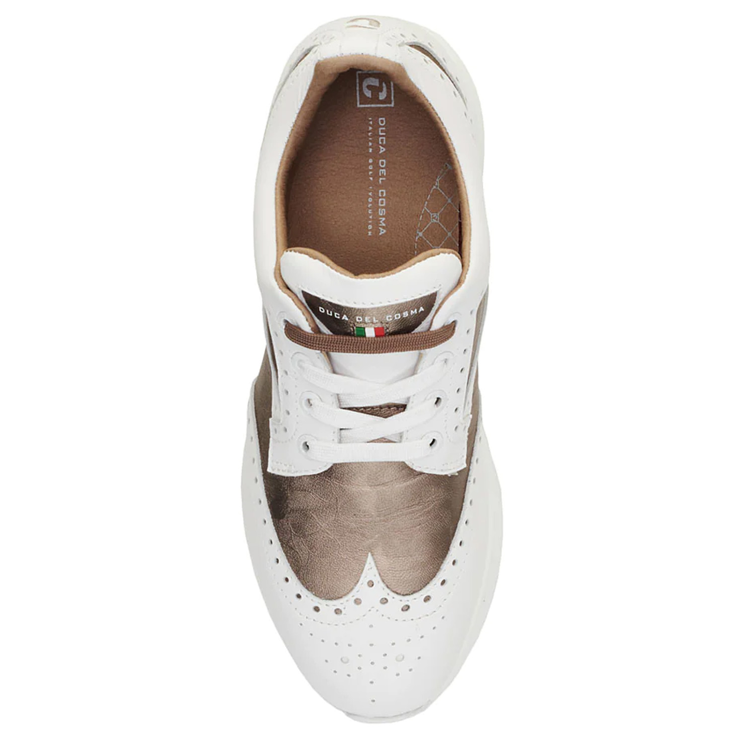 Duca del Cosma Serena Ladies Golf Shoes White/Taupe | Scottsdale Golf