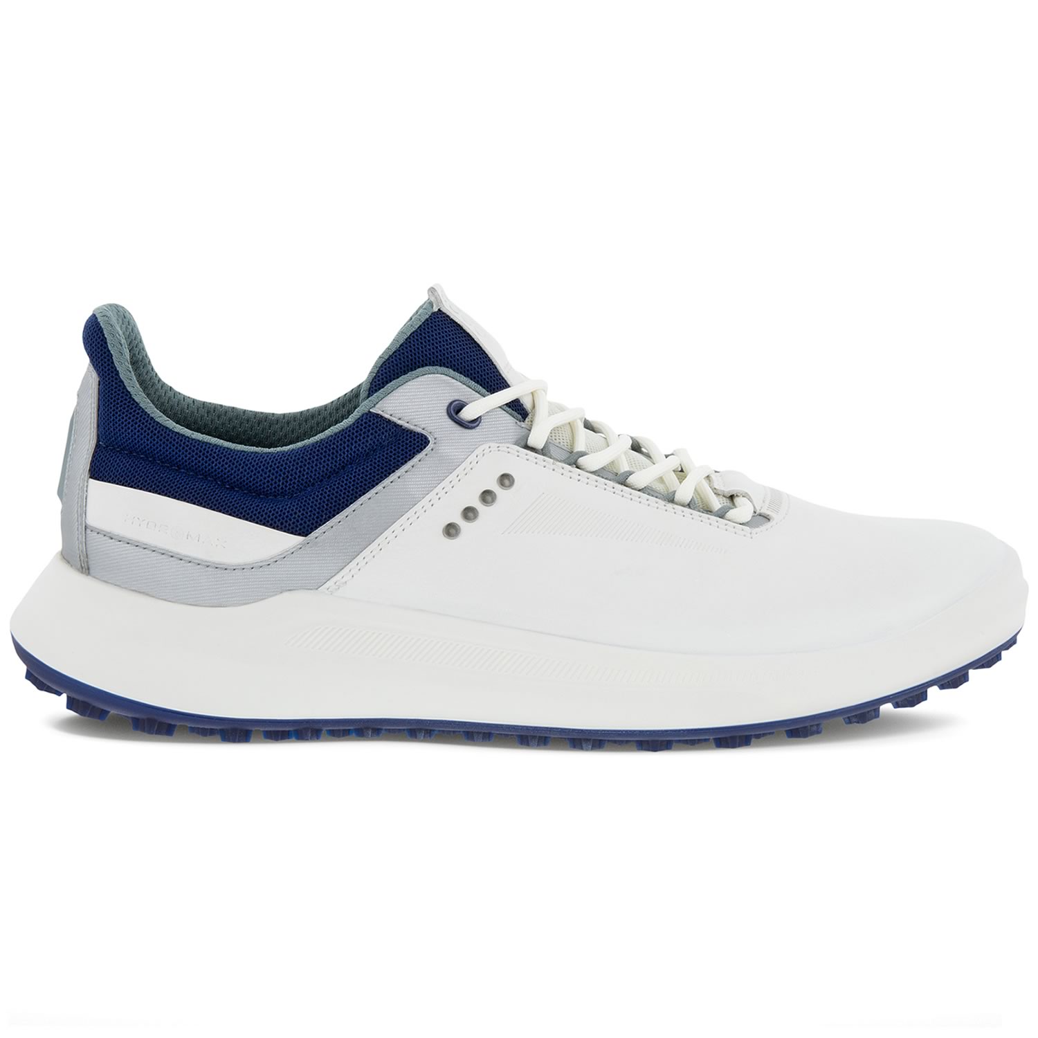 ECCO Core Golf Shoes White/Silver Metallic/Blue Depths | Scottsdale Golf