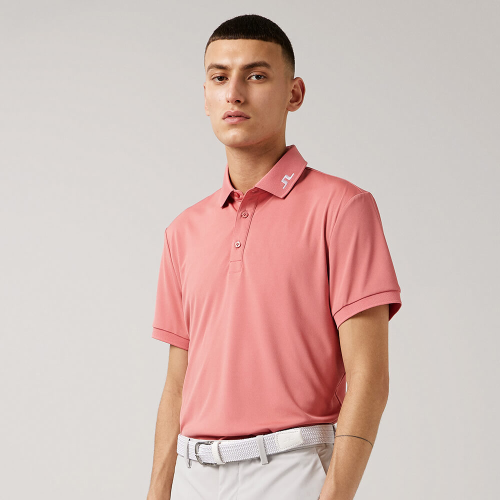 J Lindeberg KV Polo Shirt Faded Rose | Scottsdale Golf