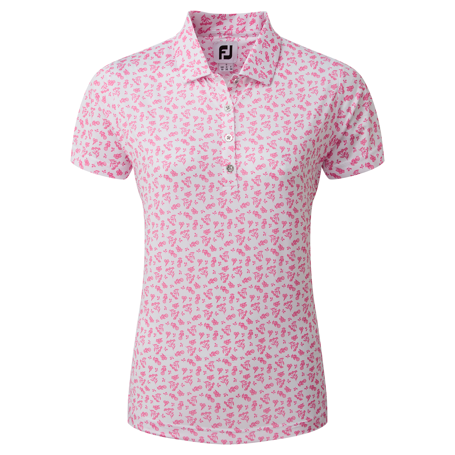 Image of FootJoy Ladies Floral Print Golf Polo Shirt