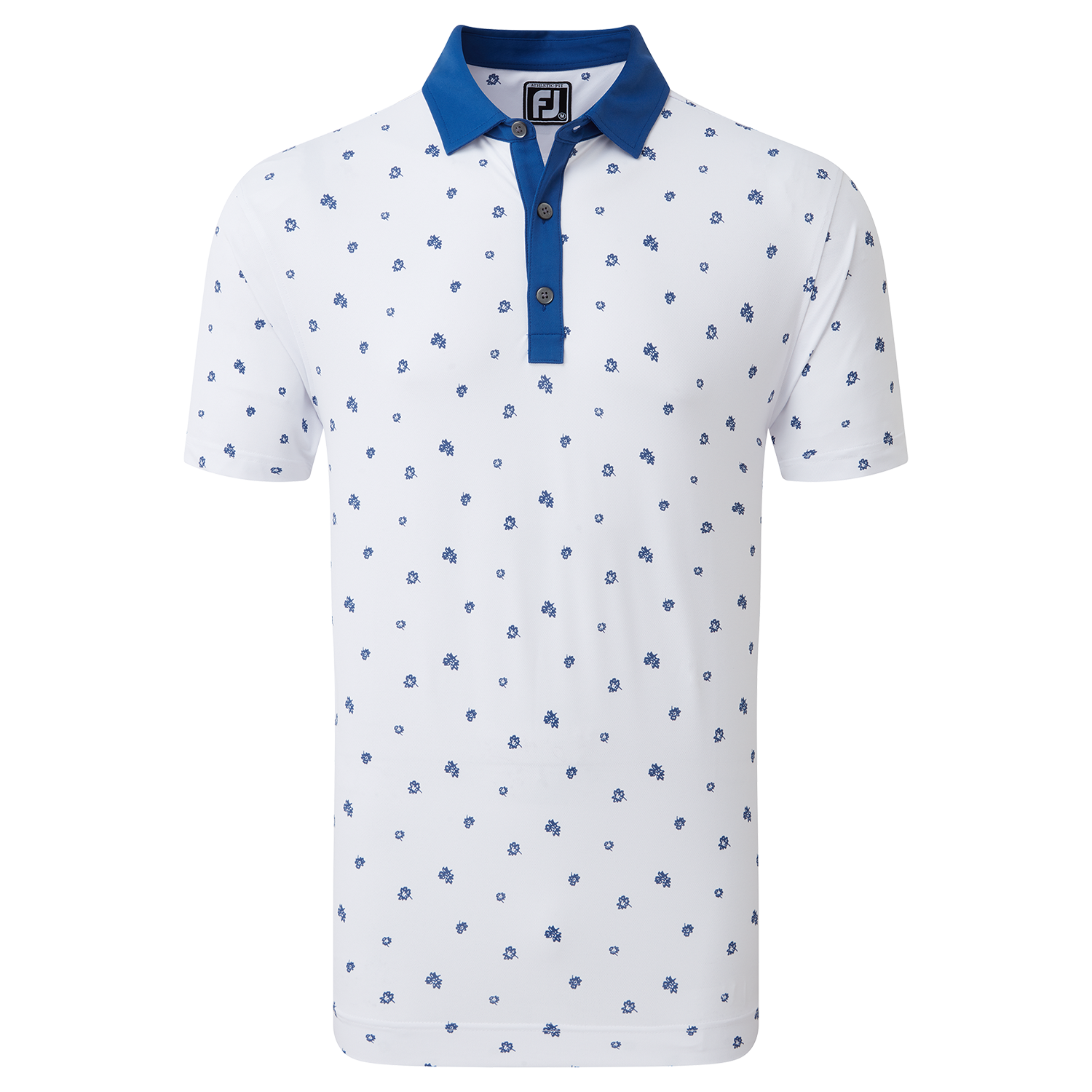 FootJoy Scattered Floral Polo Shirt White/Twilight 80043 | Scottsdale Golf
