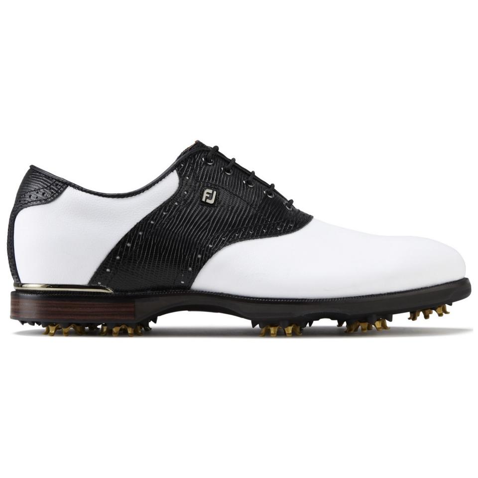 FootJoy FJ Icon Black Golf Shoes 52007 White/Black Lizard Scottsdale