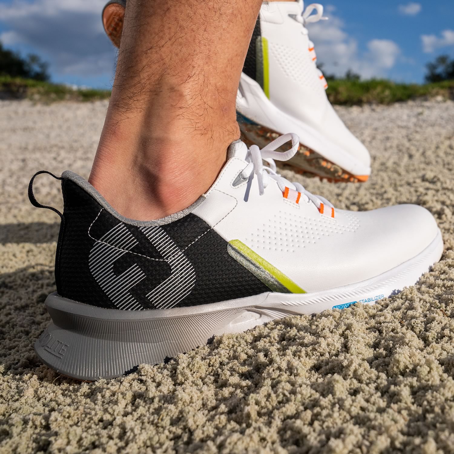 FootJoy Fuel Golf Shoes #55443 White/Black/Orange | Scottsdale Golf