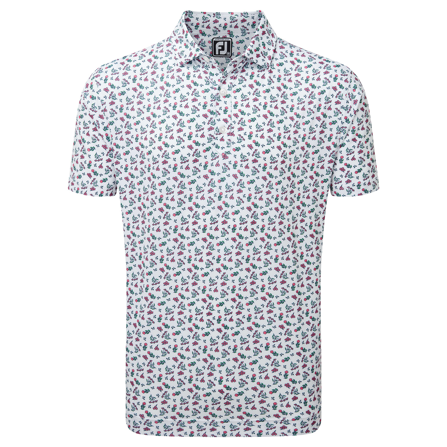 FootJoy Mini Floral Print Golf Polo Shirt