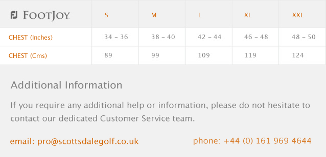 Footjoy Size Chart