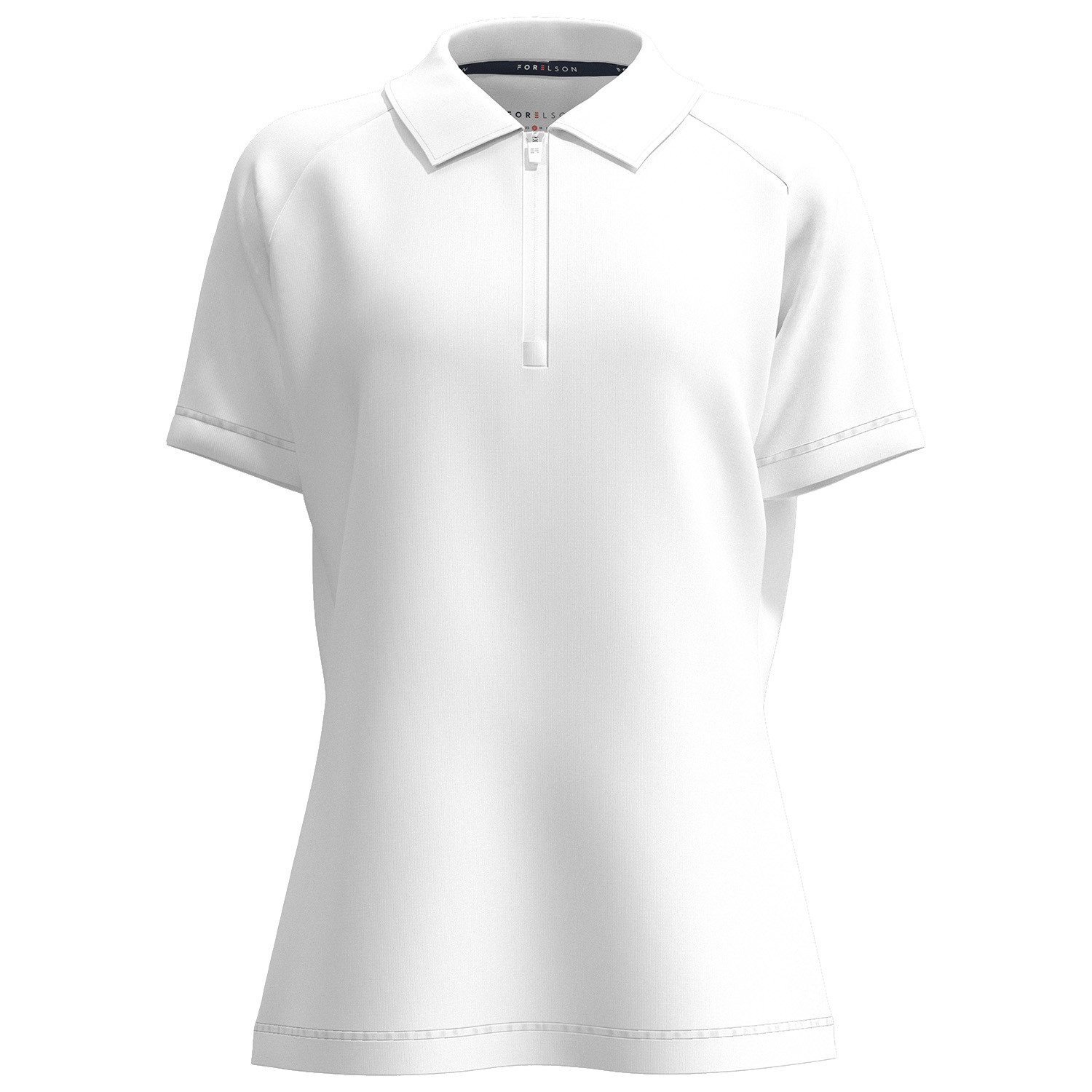 Forelson Blockley Zip Neck Ladies Polo Shirt White | Scottsdale Golf