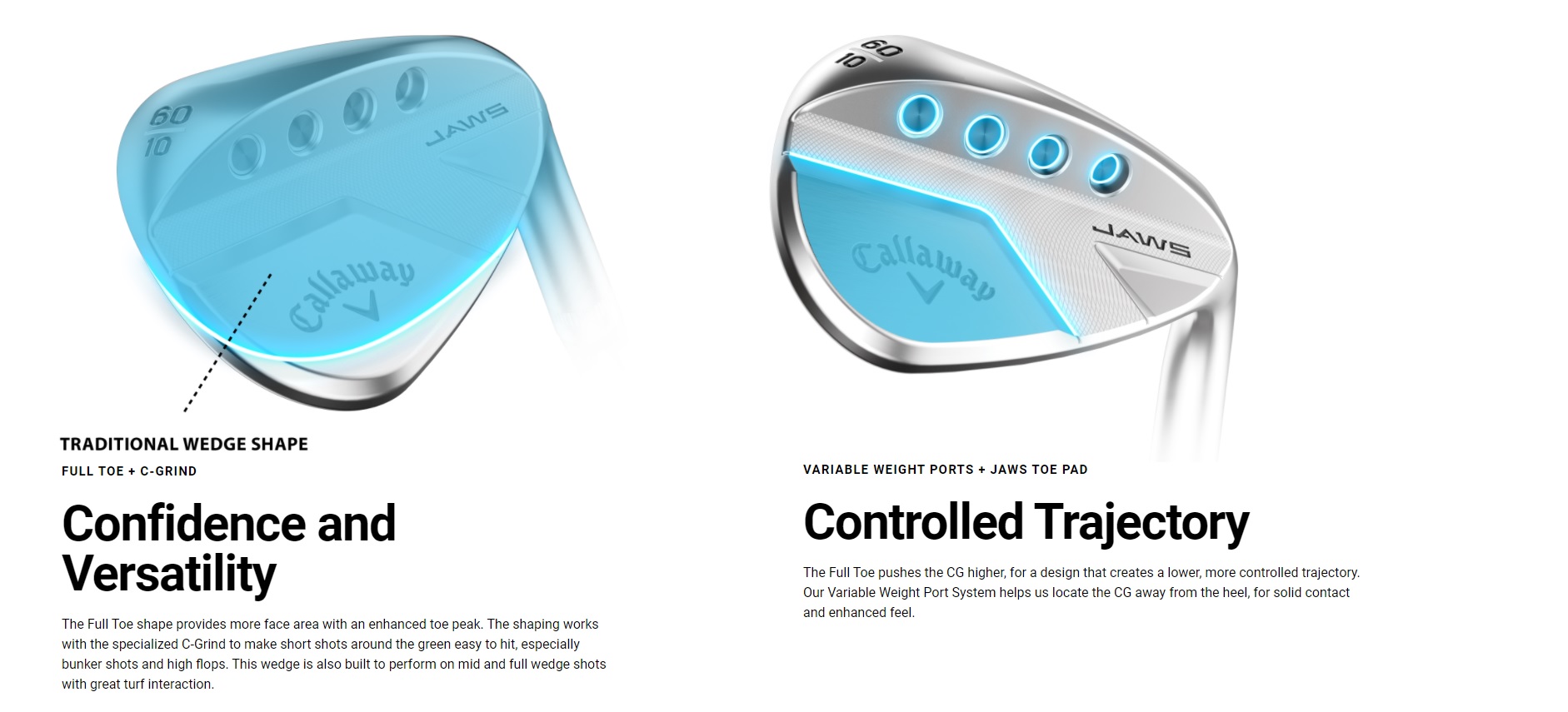 Callaway JAWS FULL-TOE Raw face Chrome - Wedge (In Stock)