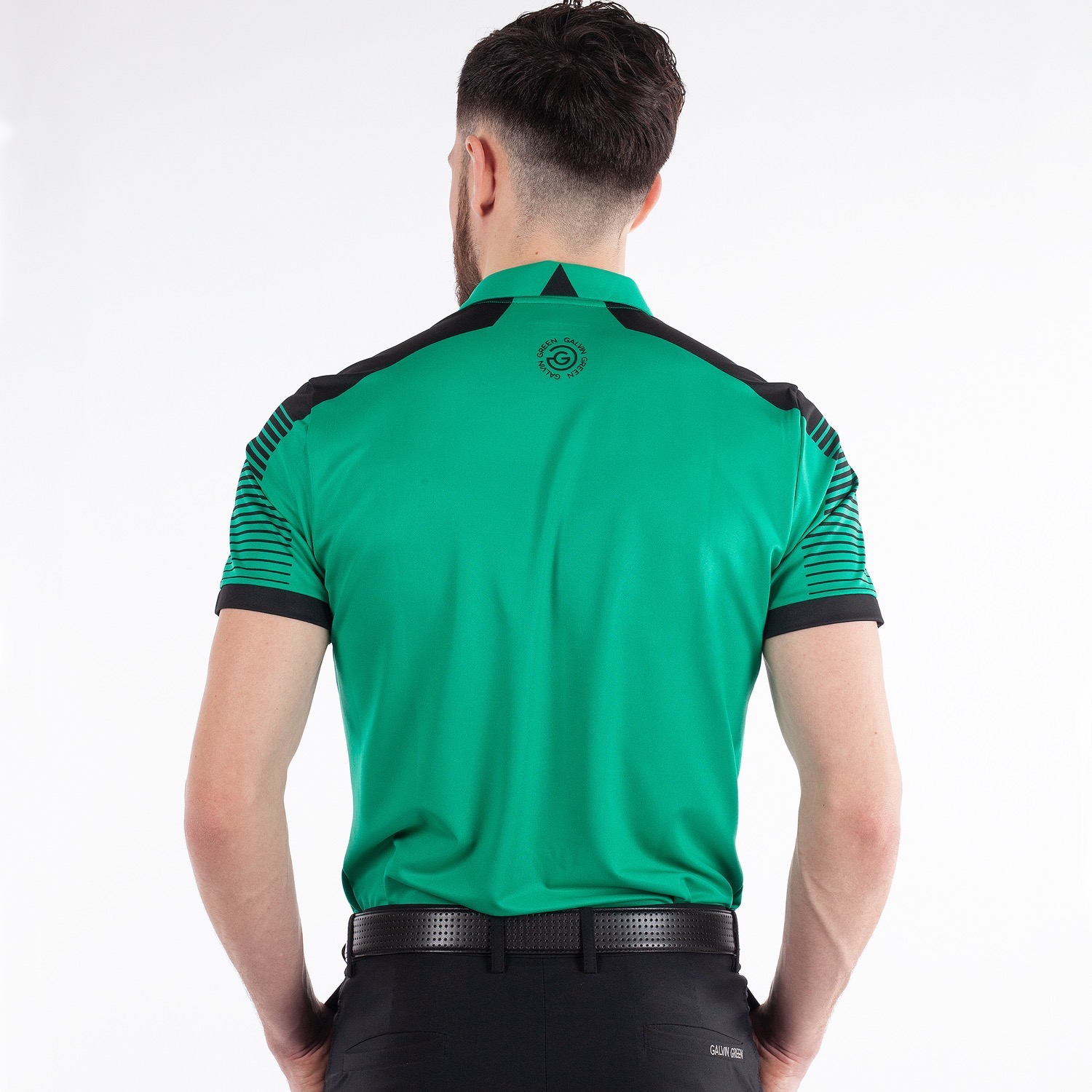 Galvin Green Marcus Ventil8 Plus Polo Shirt Green/Black | Scottsdale Golf