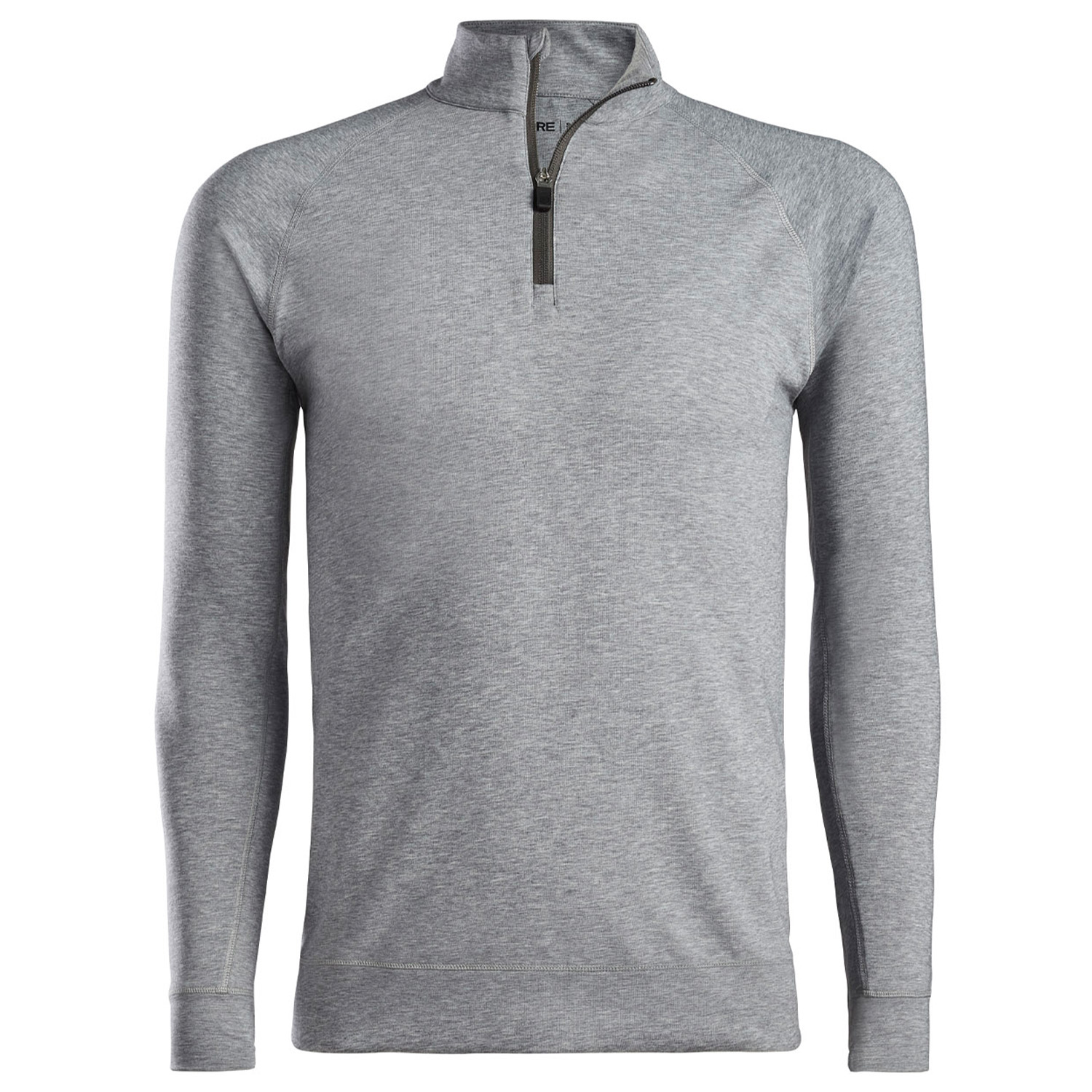 G/FORE Luxe Staple Zip Neck Sweater Heather Grey | Scottsdale Golf