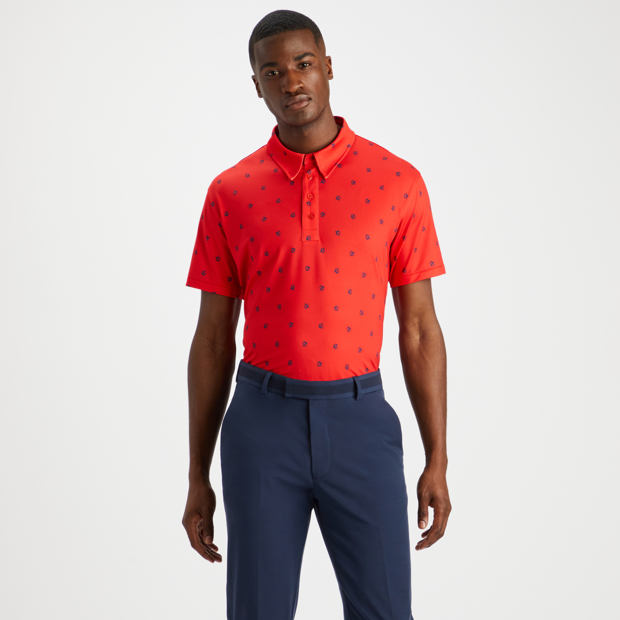 G/FORE Mini G Button Down Polo Shirt Poppy | Scottsdale Golf