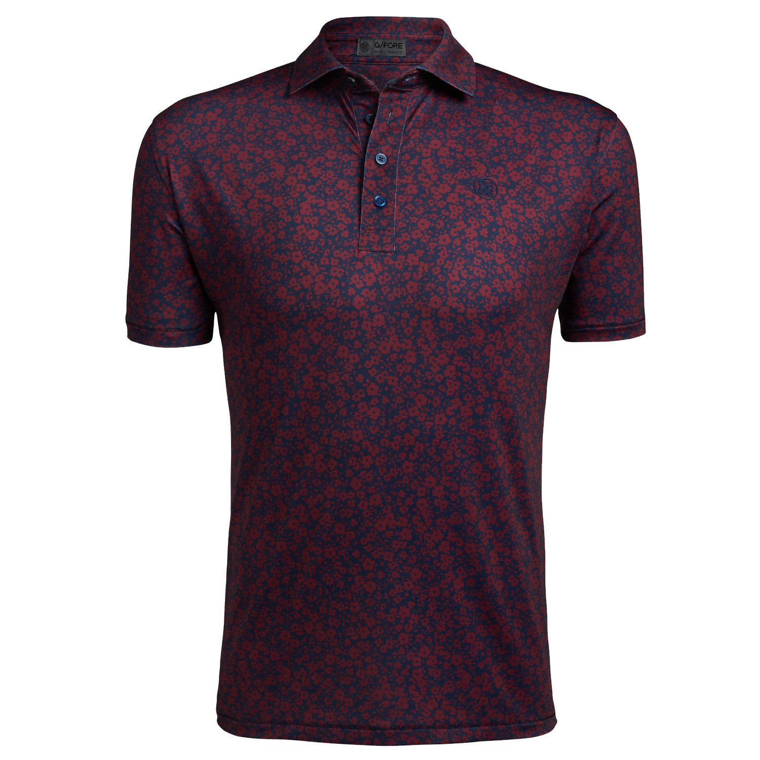 G/FORE Printed Mini Floral Golf Polo Shirt