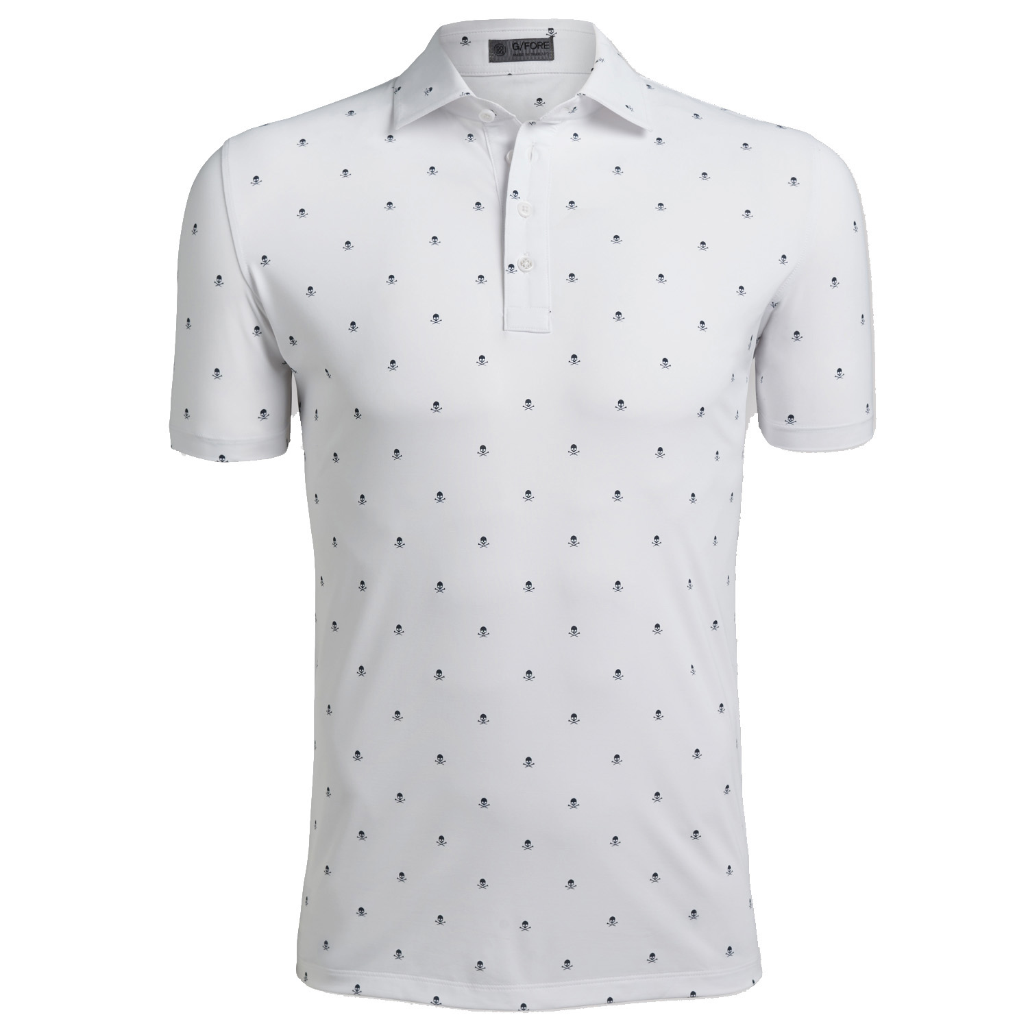 G/FORE Mini Skull & Tees Button Down Polo Shirt