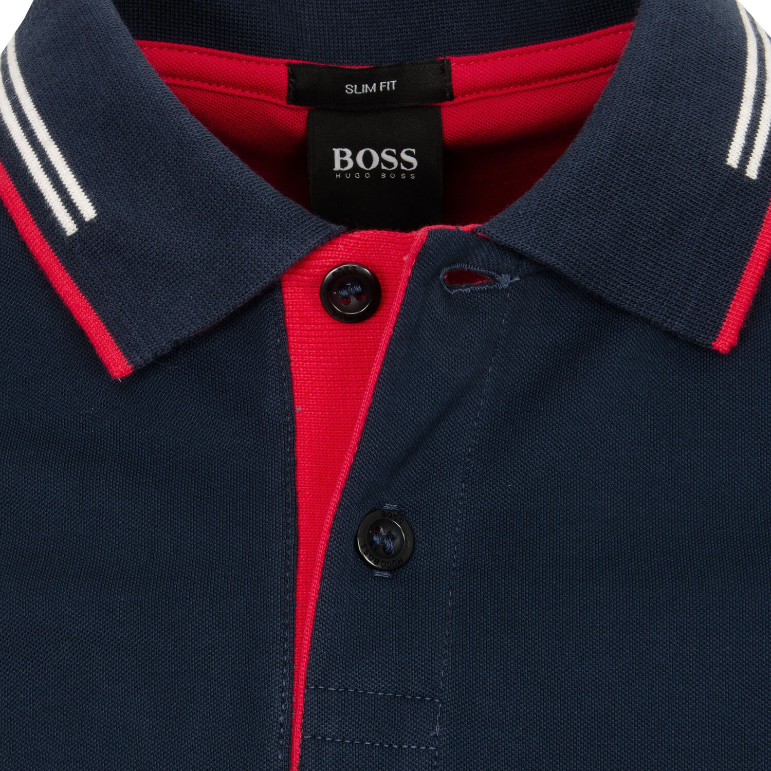 HUGO BOSS Paul Curved Polo Shirt Navy | Scottsdale Golf